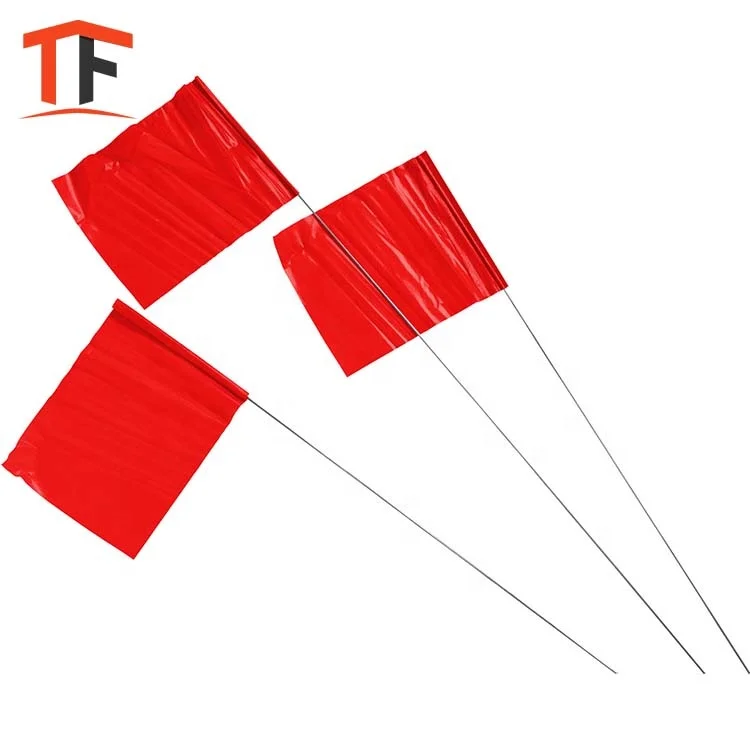 PVC Marking Flag Durable Vinyl Material to Stand up to Sun & Freezing Temperatures a Set of 100 Field Marker Flags