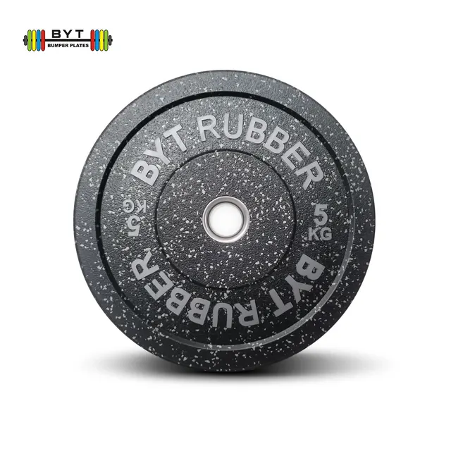 BYT gym equipment hi temp fitness barbell disc barbell disc set rubber bumper weight plates