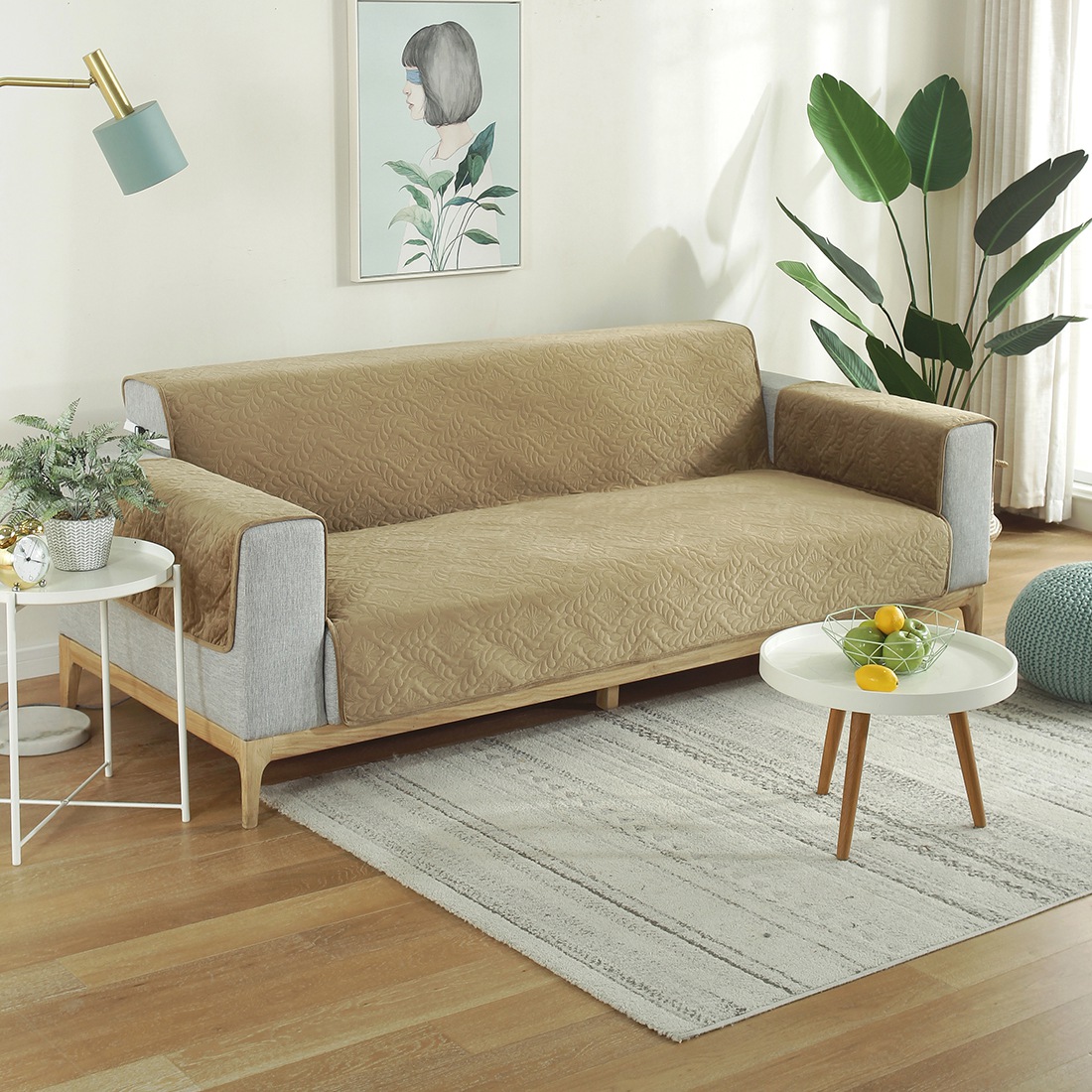Высококачественный водонепроницаемый эластичный чехол для дивана Bverionant, Комплект фланелевых покрытий из полиэстера, чехол для дивана в гостиную, спальню