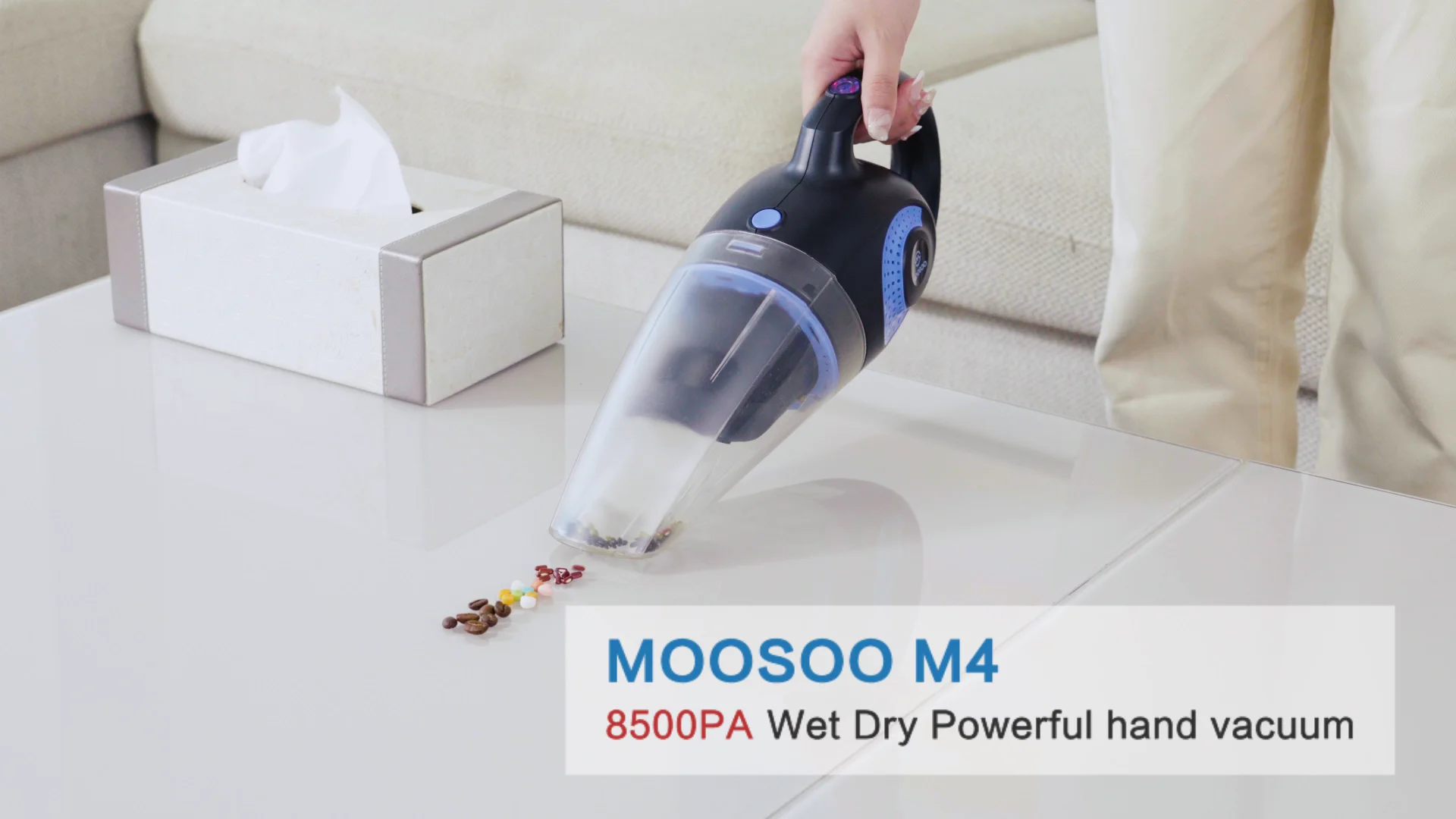 Moosoo M4-b Cordless Wet And Dry Small Family Car Dual Use Vacuum ...