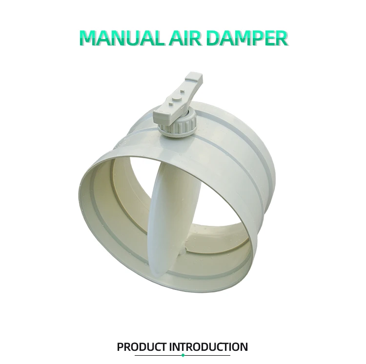 Hvac 6 Inch Plastic Manual Air Valve Volume Flow Rate Damper Air Duct
