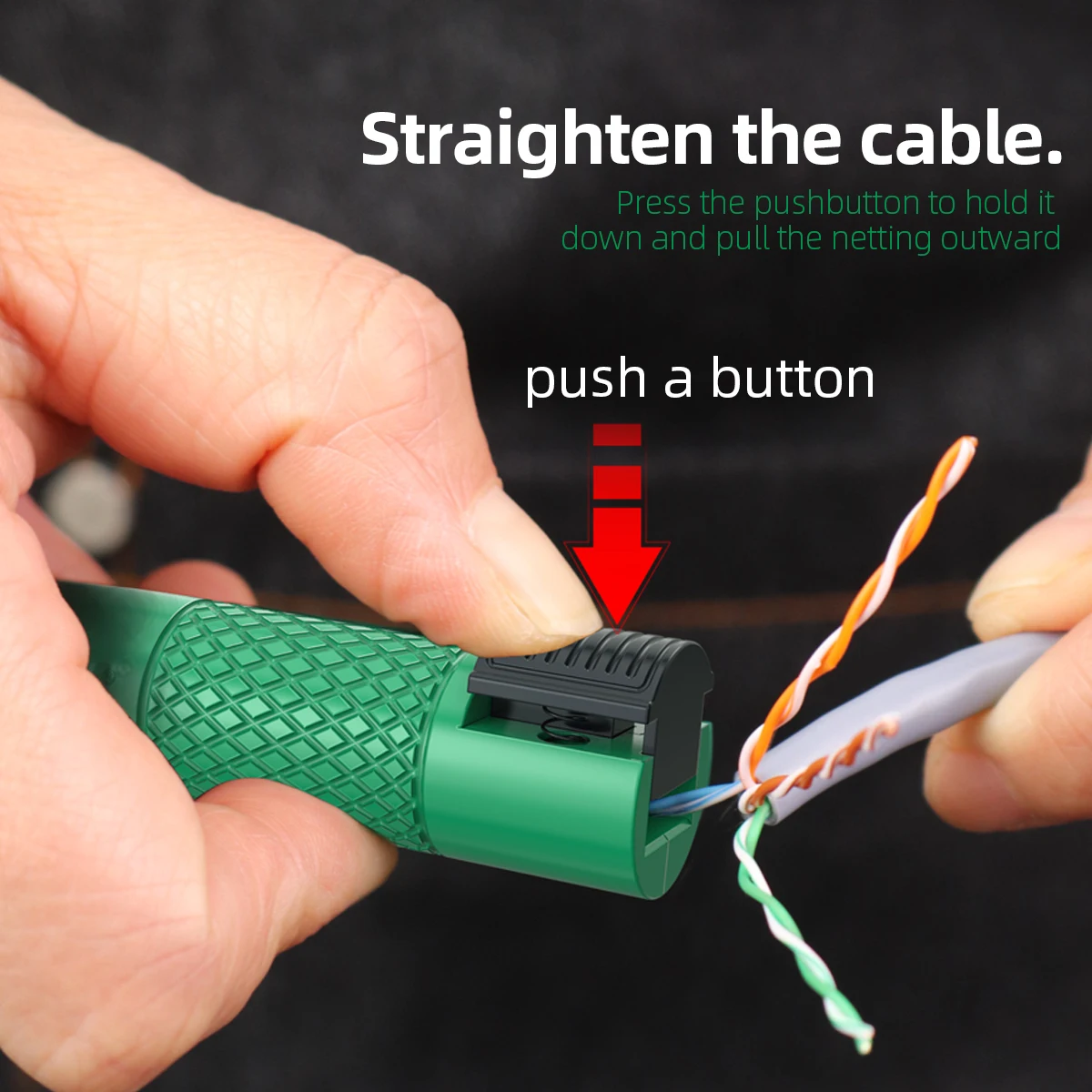 LAOA Pen Type Category 5/6/7/8 Ethernet Cable Stripper Cable Straightener Router Computer Network Cable Installation Tool