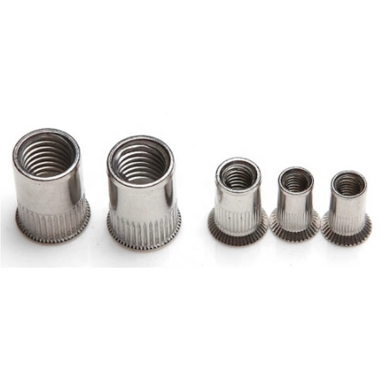 China Factory Oem Odm Fastener Customized Flat Head Hexagon Round Hex Through hole Brass Stainless Steel Blind Rivet Nut
