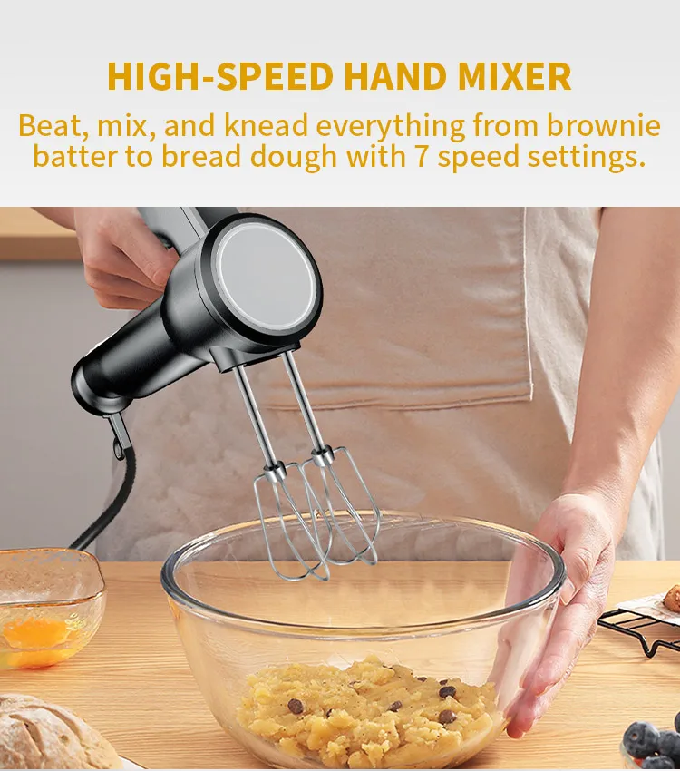 Power Mixer System 800 Peak Watt Immersion Blender And Hand Mixer Easy