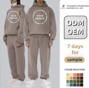 Custom High Quality Cotton Tracksuit Men Hoodies and Sweat Jogging Pants Luxury Oversized Sweatsuit Sweatpants Unisex Hoodie Set