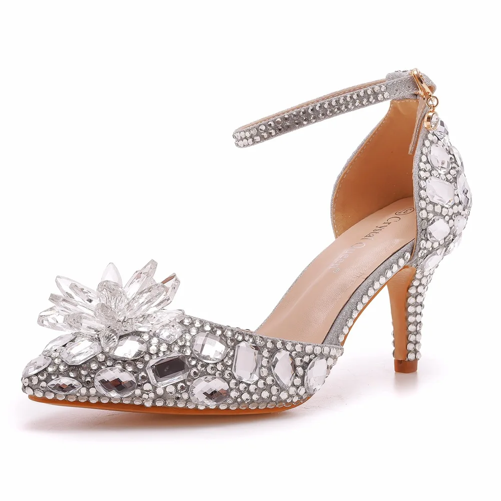 Wedding Shoes Scarpe Con Tacco Glitter Argento Scarpe Donna Scarpe