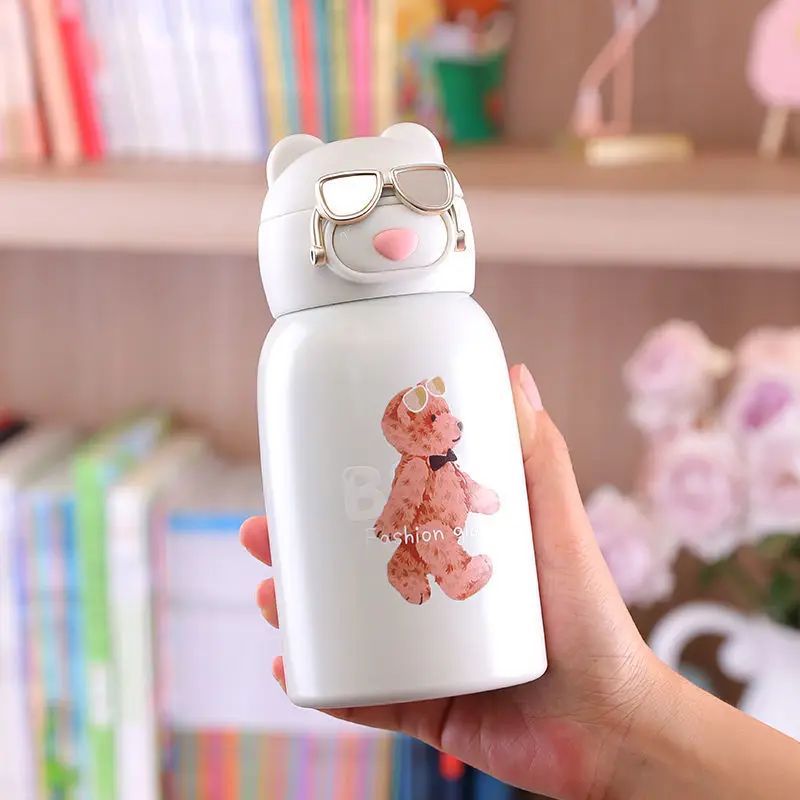 Cartoon Bear Vacuum Flask Stainless Steel Insulated Water - Temu