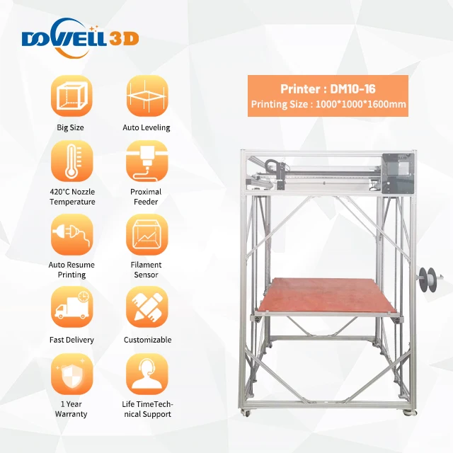 Industrial 3d Printer Large Format Fdm 1000 X 1000 X 1600mm Dual ...