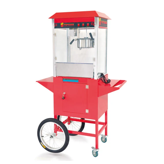 Commercial 8Oz Electric Popcorn Machine With Warmer