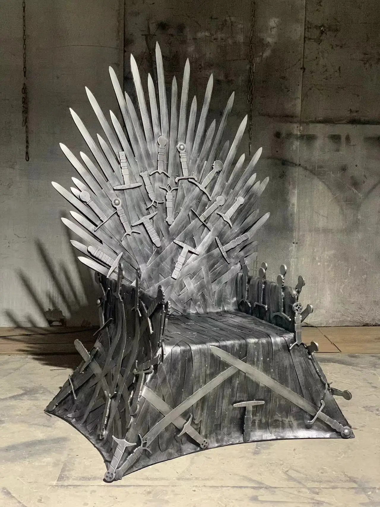 Custom Vintage Metal Iron Gaming of Thrones Iron Thrones Chair Action  Figure Indoor Outdoor Decoration, image size:1280x1707