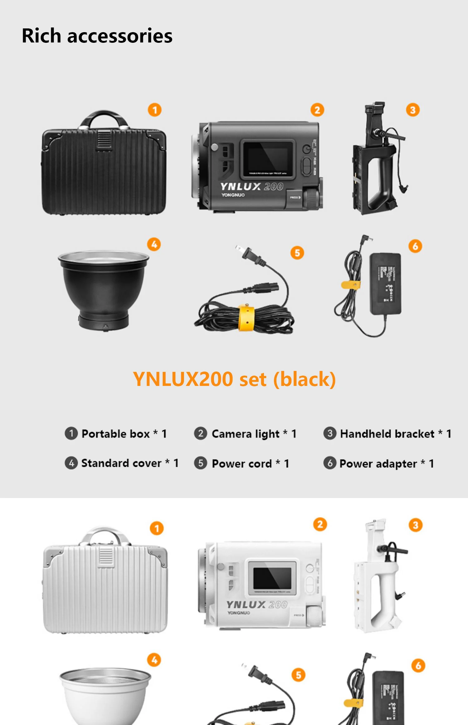 YONGNUO YN LUX200 撮影用LEDライト アダプタ付き 200W YONGNUO LUX200 YNLUX200 200W 2700K-6500K Bowens Mount