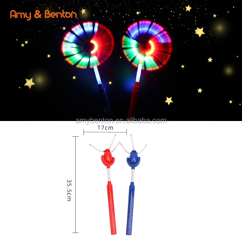 
 Популярные волшебные палочки со светодиодной подсветкой, яркие светящиеся палочки-ветряные мельницы, светящиеся праздничные игрушки для детей  