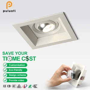 PULUOTI Superior Quality Factory Customized 7W 5000k Superbright Spotlight LED Panel Light Recessed LED Cob Embedded Down Lights