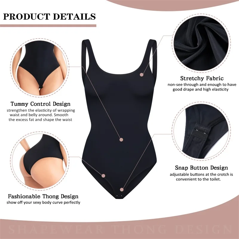 Custom Plus Size Women Full Body Backless Tummy Control Panty Seamless High Waist Trainer Shaper Thong Bodysuit Shapewear supplier