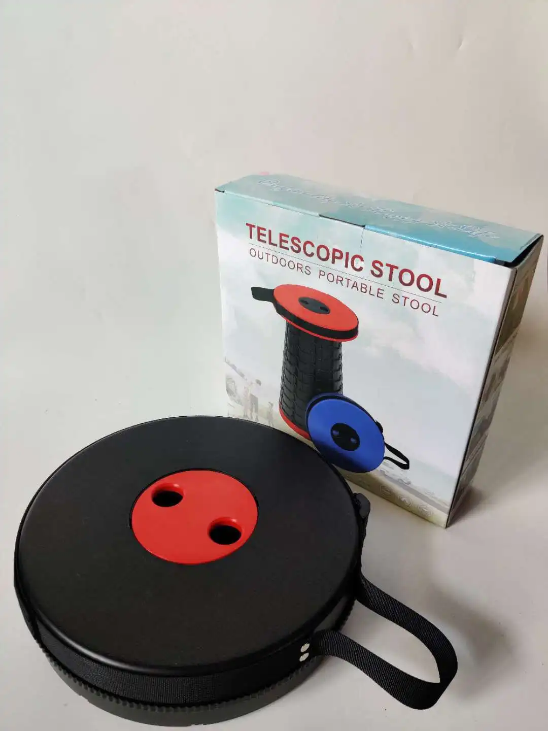 Portable Folding Stool Collapsible Retractable Stool Telescopic Expandable Camping Stools for Adult Simple Adjustable Seat