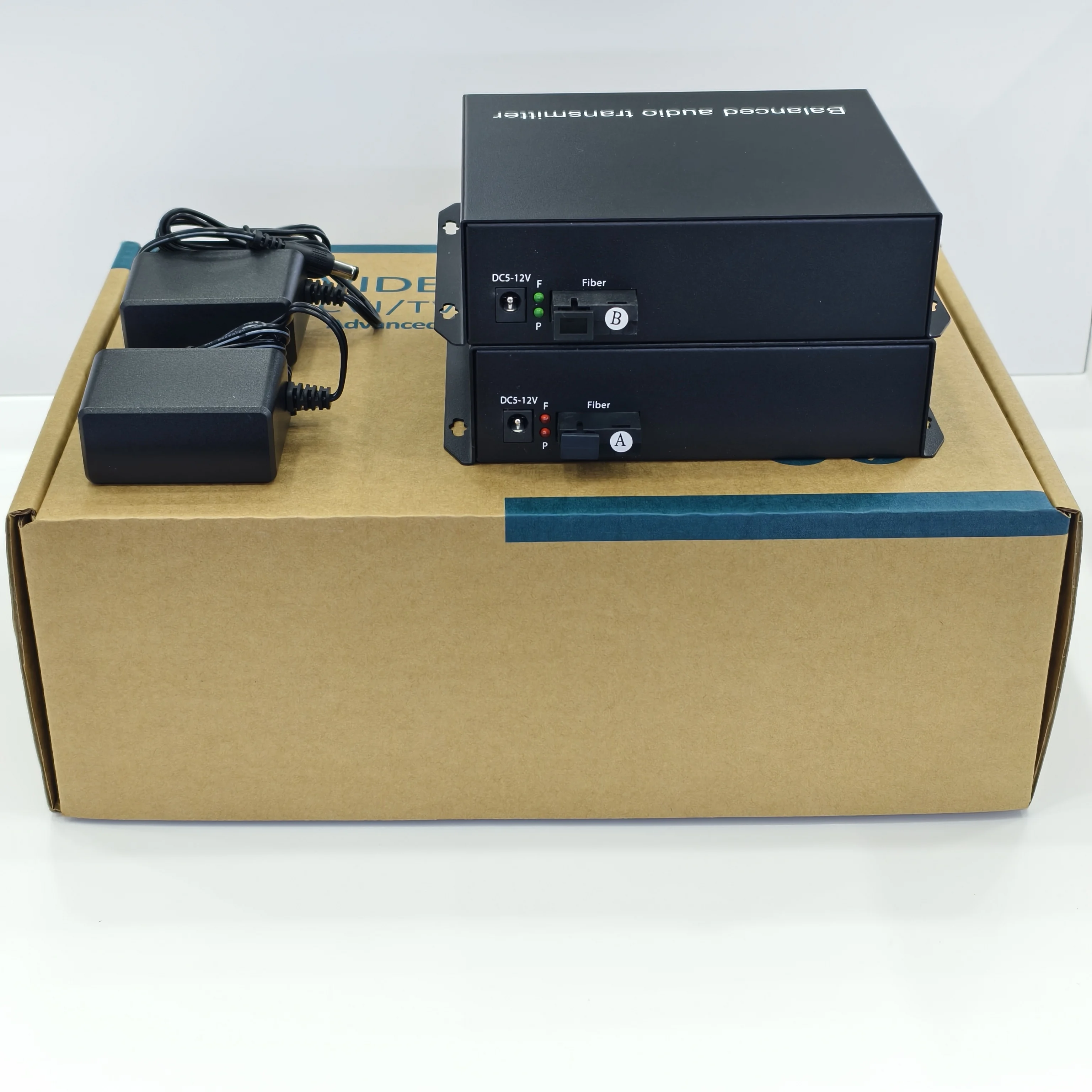 4 Channel Bi-directional XLR Audio Over Fiber Optic converter Balanced Audio Transmitter