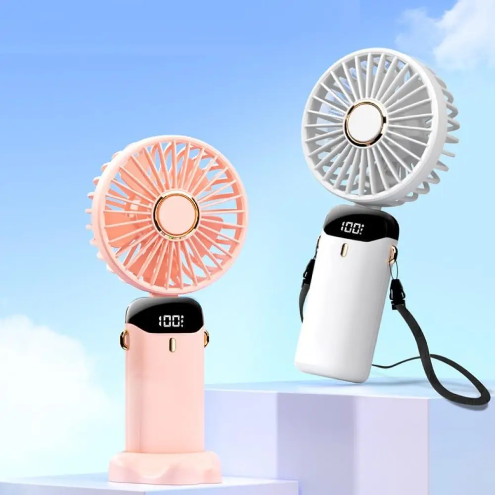 3 in 1 Foldable LED Digital Display Neck Cooling Fans