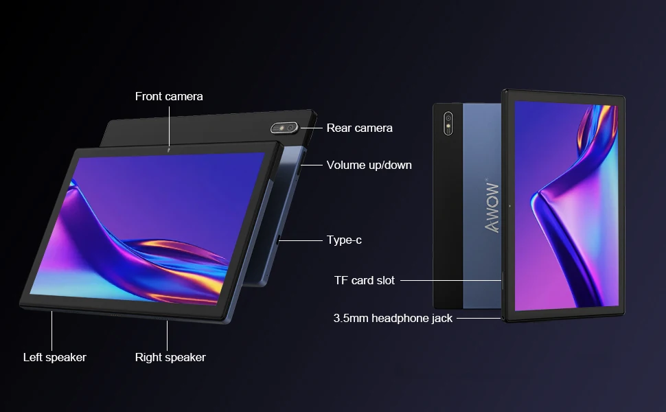 Image of tablet showcasing the features. 