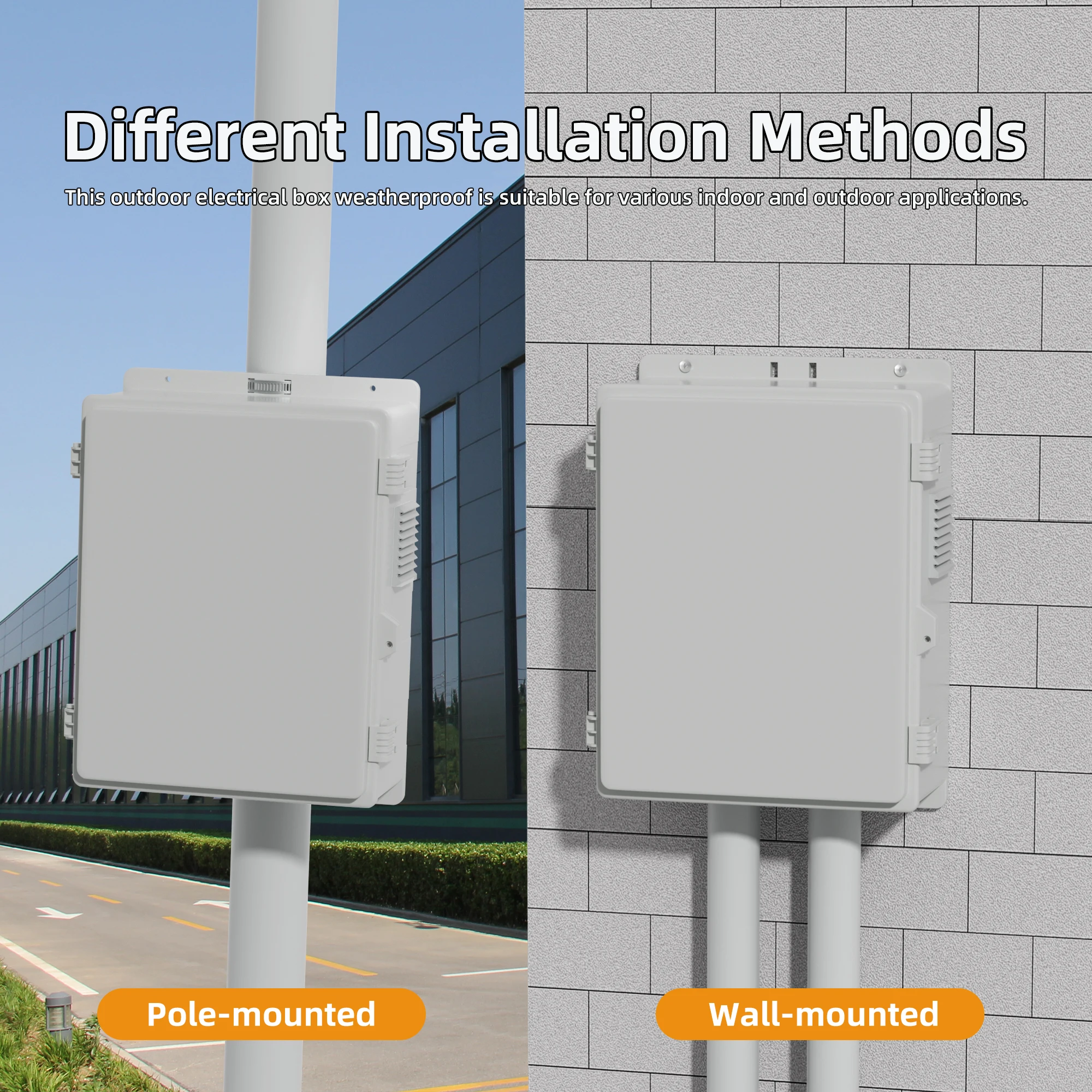 Spectrum Outside Box White Outdoor Electrical Box - Waterproof & Vented