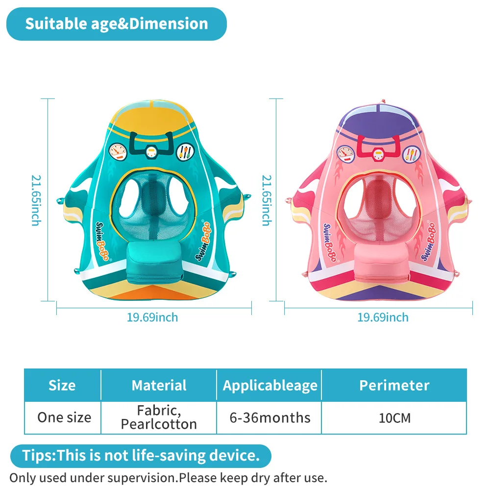 Swimbobo Non-inflatable Baby Swimming Seat Float Children Swim Ring Kids Underarm Ring Non Inflatable Child Seat Floating