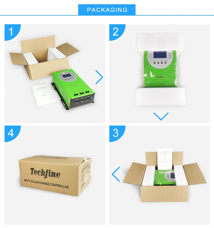 Techfine 60a Mppt Solar Hybrid Controller Mppt Charge Controller 40a 60a For 100w Solar Panel 