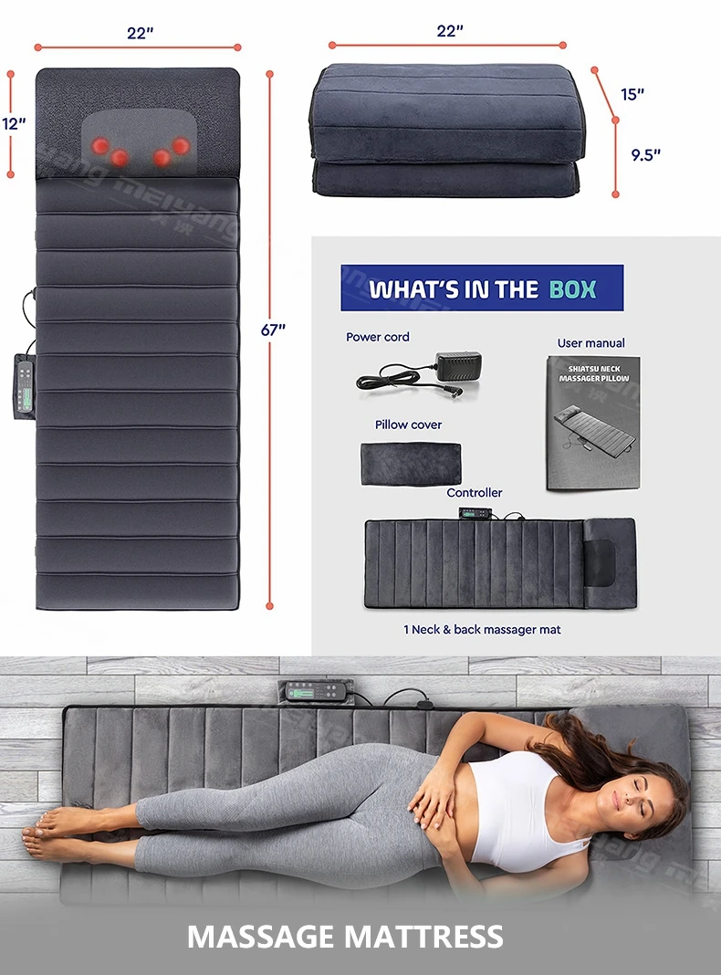 Wholesale Portable Vibration Massage Mattress Full Body Back Vibrating