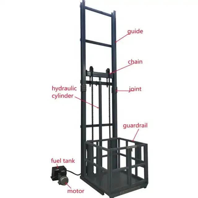 Custom Electric Hydraulic Industrial Elevator Cargo Elevator 1 Ton