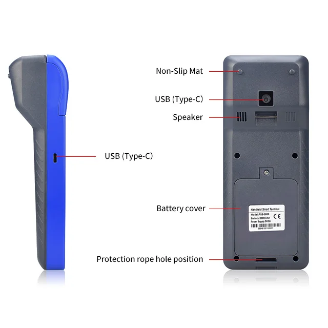Pos Handheld Calculator with  Thermal Receipt Printer with Scanner