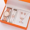 set di gioielli per orologio in oro rosa (senza scatola) -2