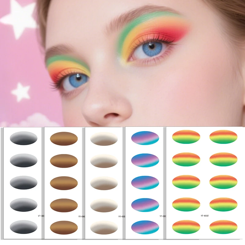 Custom Logo Wasserübertragung 3D Augenschatten Temporäre Tattoo-Aufkleber für Damen Gesichtsmake-up