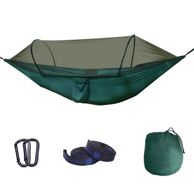 Nylon Hammock With Mosquito Net For Outdoor Camping Trekking - Buy ...