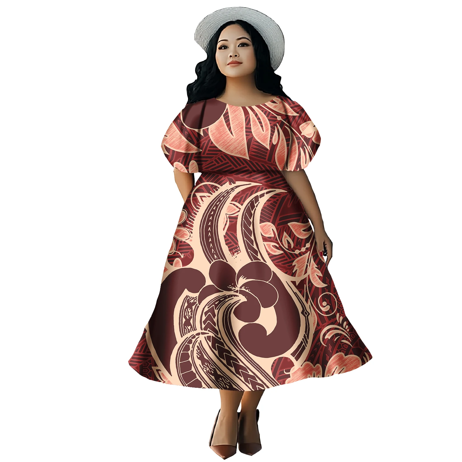 knee length dresses for ladies Tribal Print Dress main image 1
