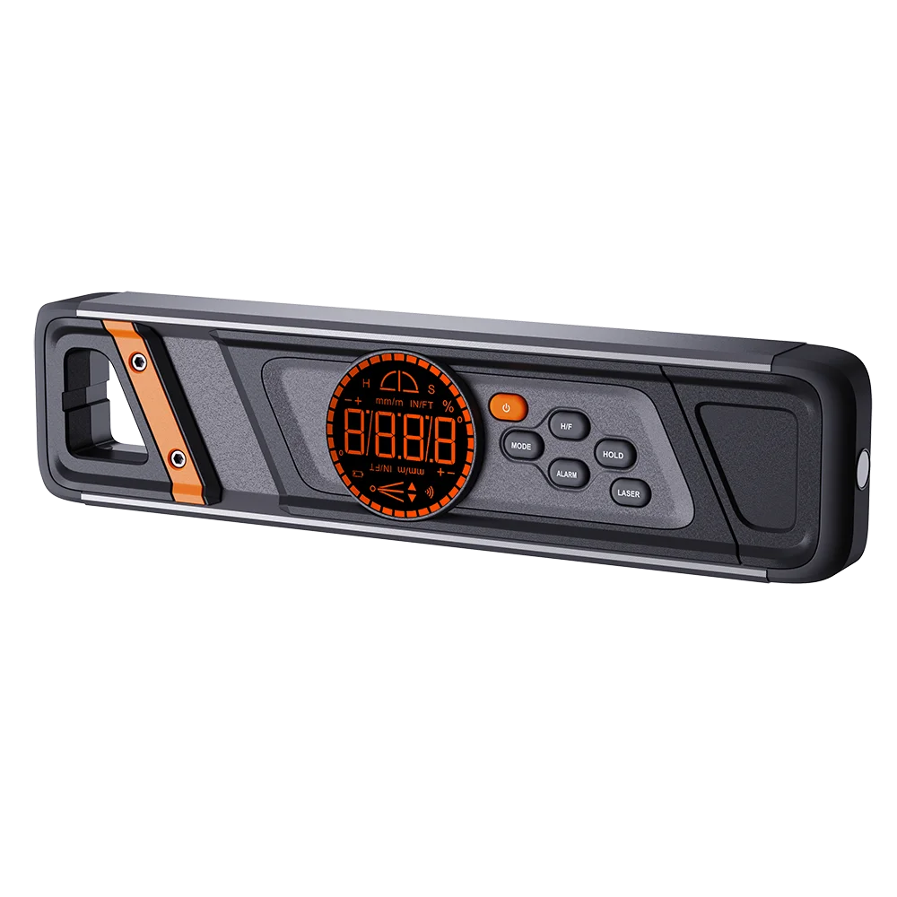 Digital Torpedo Level with Laser Measure with Backlit LCD Display Bubble Level, Multiple Measure Mode IP54 Dust/Water Resistant