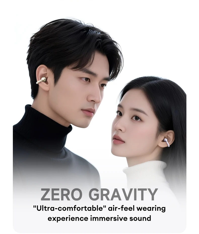 Original Lenovo LE302 Wireless Ear-Clip New BT 6.0 Earphones HIFI Stereo Music Call  Earbuds Long Batter Headphones