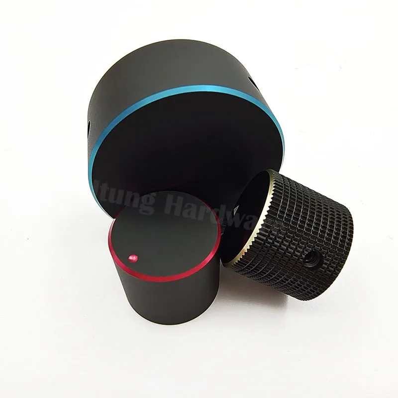 NEW ARRIVALS Precision Solid Two Tone Colors Anodized Aluminium Knobs for Potentiometer 6mm Shaft 6.35mm Shaft