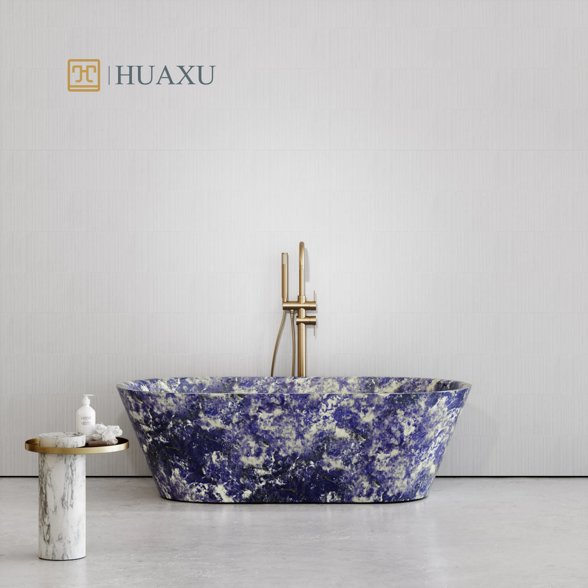Huaxu Exotic Brazil Natural Quartzite Stone Bath Tub Luxury Free