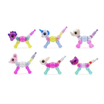 Funny Kids Toys Plastic Cartoon Bracelet Bangle Magic Pet Beads Bracelet for Kids Christmas Gift