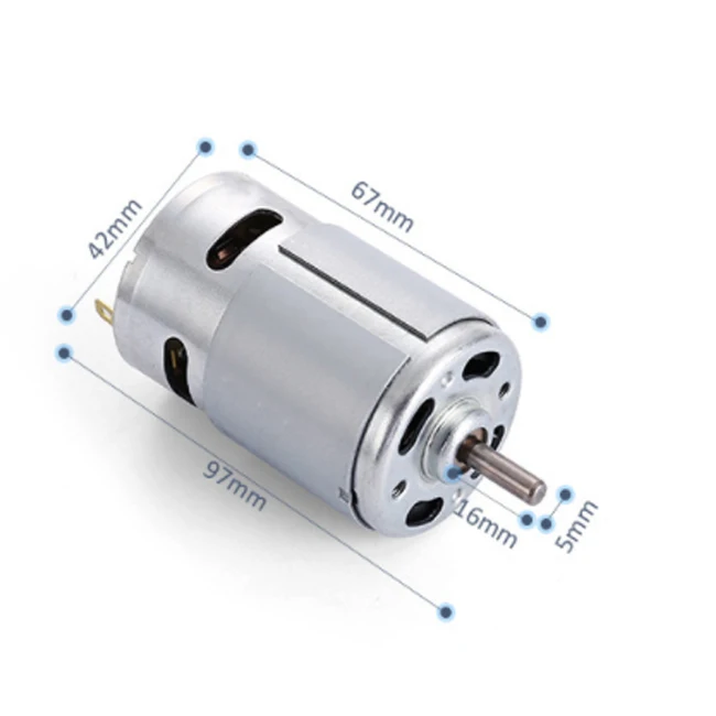 Factory Supply 12V DC 775 RPM 24V Dynamo 25000 RPM High Speed Brush  Commutation Metal Permanent Magnet for Electric Bicycle