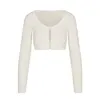White tight-fitting cardigan