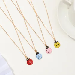 Miraculous ladybug necklace cute simulation dripping oil seven stars ladybug pendant female single layer necklace