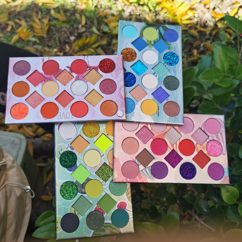 
 OEM Лидер продаж косметика оптом 72 цвета 4 страницы мерцающий и сияющий макияж тени для век Палитра частная торговая марка тени для век  