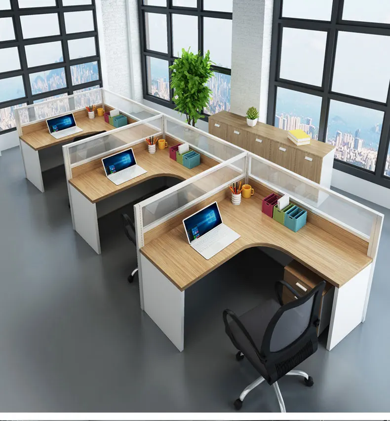 Modern Office Furniture Workstation Office Desk For 2/ 4/ 6 Staff ...