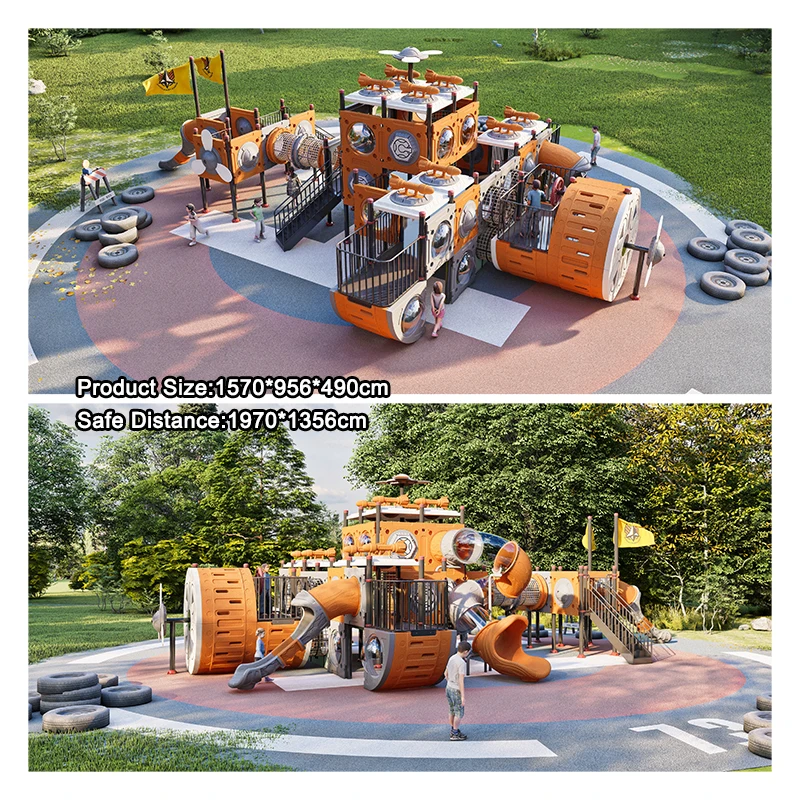 Children Slide Set Preschool Custom Outdoor Playground Equipment For