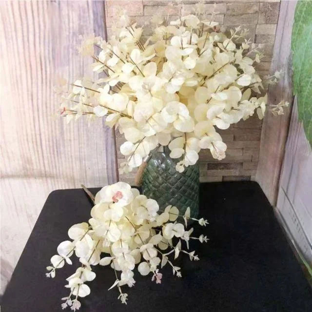 Decorazioni Casa Ruscus Italiano Artificiale WEISPARK - 16 Rami Foglie Verdi Per Decorazioni Steli Verdi Matrimonio - Foto 3