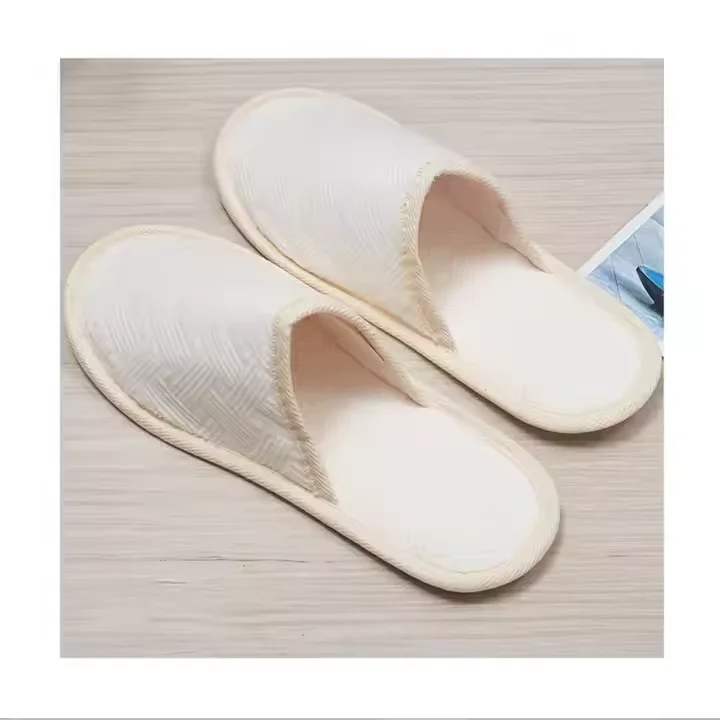 Chinese Brand Eco-friendly Biodegradable Hotel Spa Slippers Closed-Toe Pulp Sole Disposable Airline Slippers
