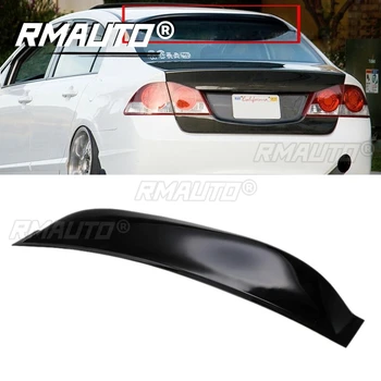 Car Rear Window Roof Spoiler Wing Visor Glossy Black For Honda Civic 4 Door Sedan 2006-2011 Car Body Styling Kits