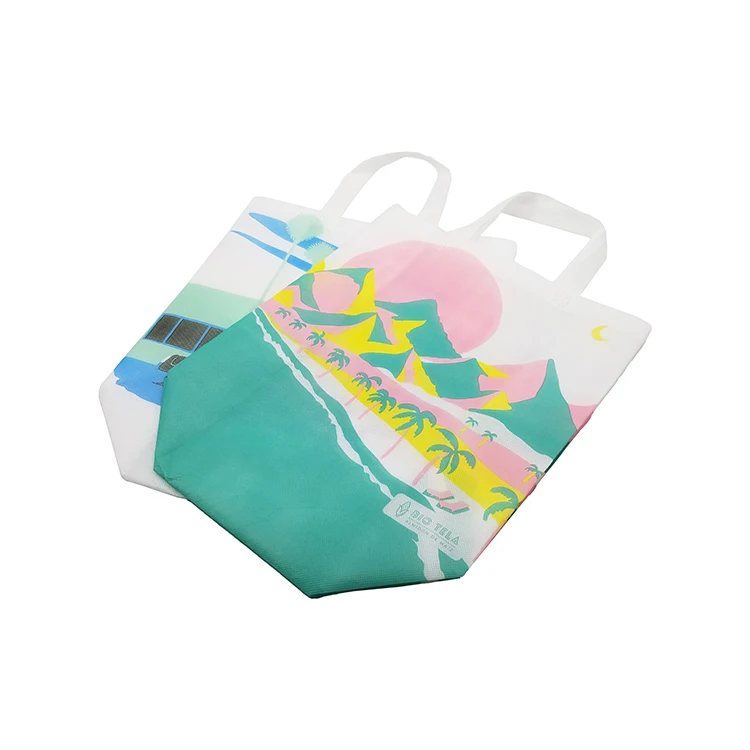 Biodegradable Corn Reusable PLA Non-woven Recycle Non Woven Fabric Degradable Shopping Tote Bag