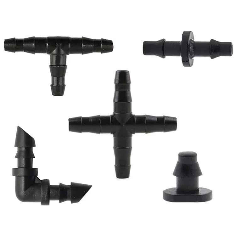 4mm TEE JOITS Straight Joint Taps Elbow Fittings for Irrigation