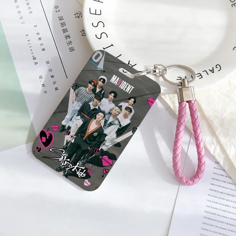 Stray Kids Group Plastic Keyring - ABS Card Holder Keychain