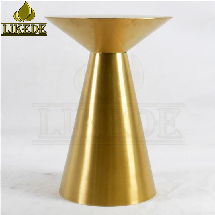 Hot Sale round Stainless Steel Coffee Table with Gold Metal Legs Furnishings masterpiece